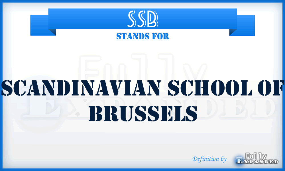 SSB - Scandinavian School of Brussels