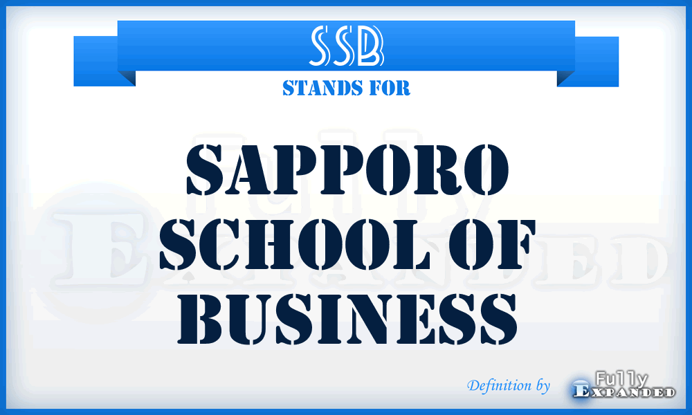 SSB - Sapporo School Of Business