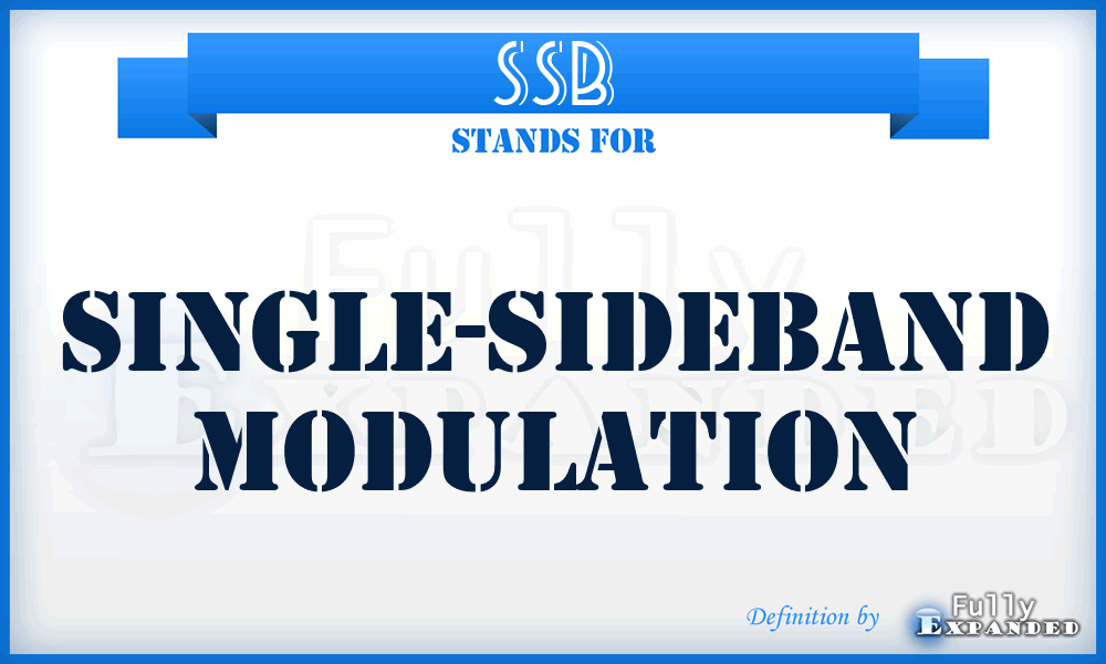 SSB - Single-sideband modulation