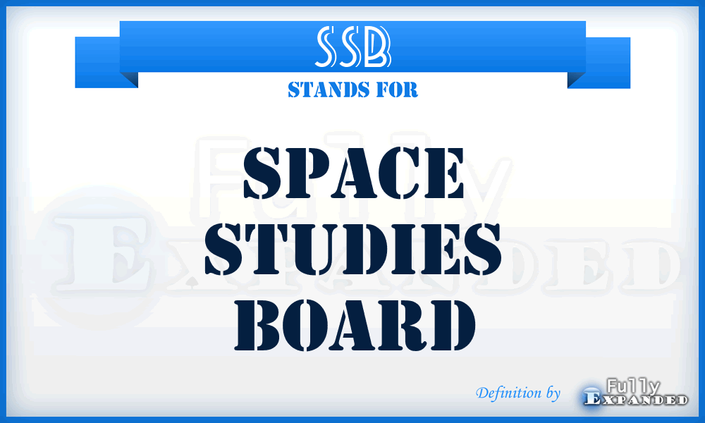 SSB - Space Studies Board