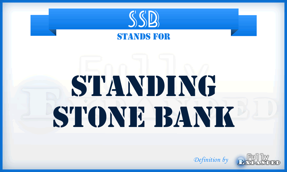 SSB - Standing Stone Bank