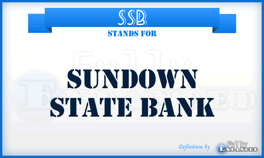 SSB - Sundown State Bank