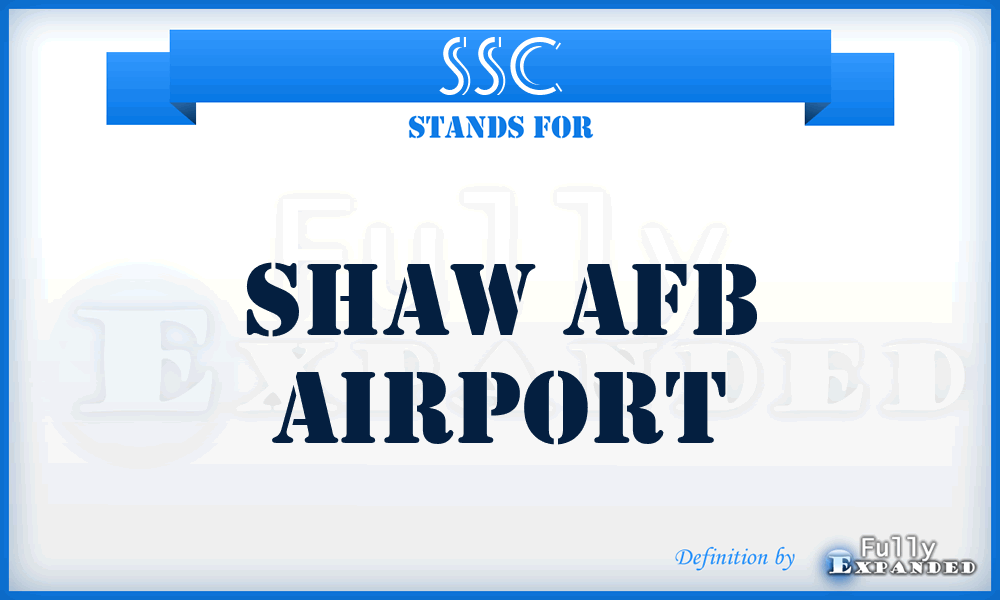 SSC - Shaw Afb airport