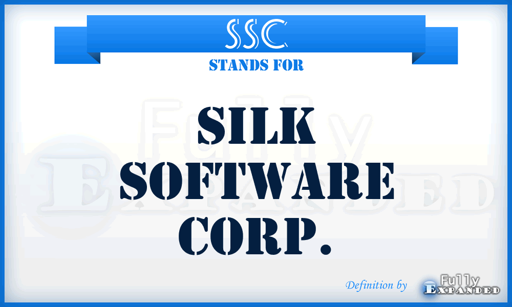 SSC - Silk Software Corp.