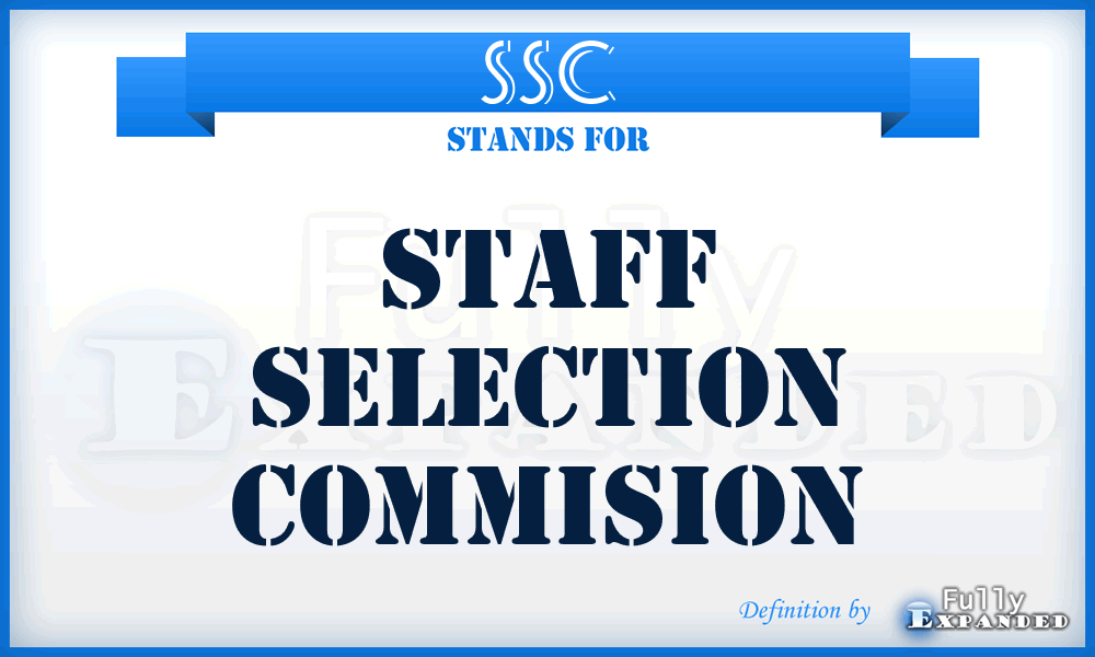 SSC - Staff Selection Commision