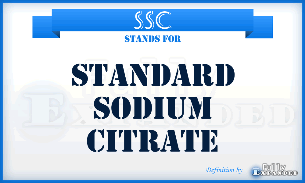 SSC - Standard sodium citrate