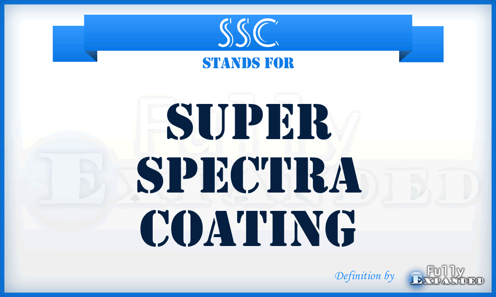 SSC - Super Spectra Coating