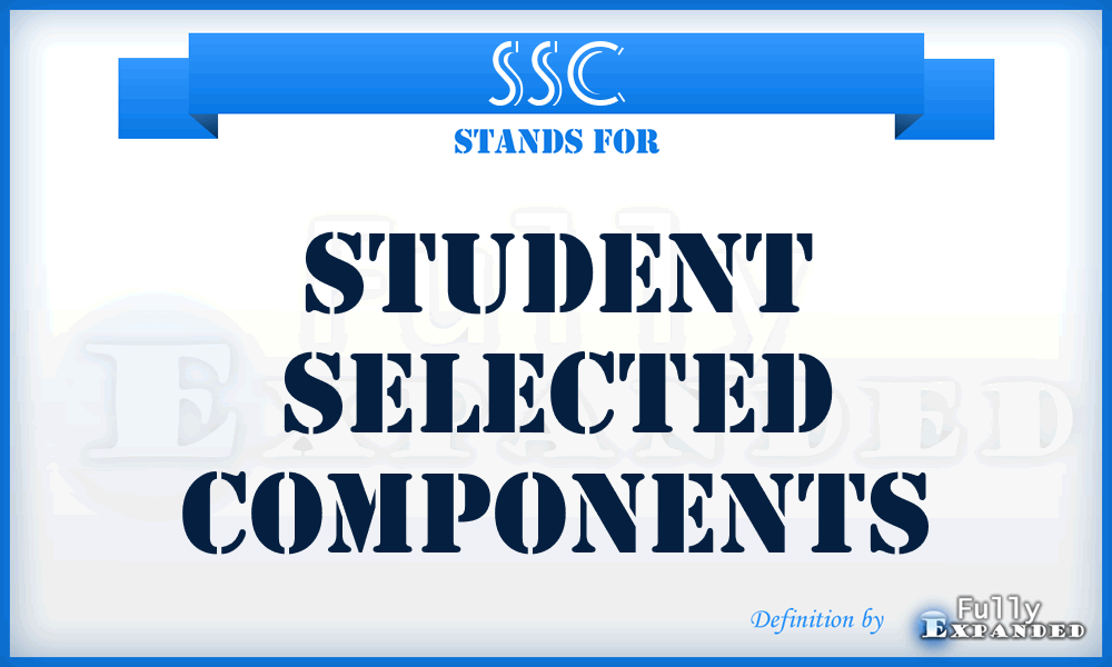 SSC - student selected components
