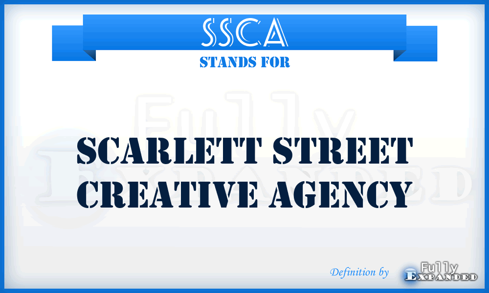 SSCA - Scarlett Street Creative Agency