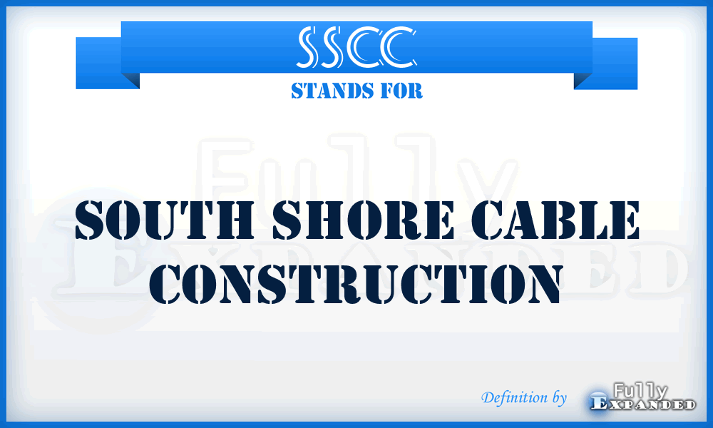 SSCC - South Shore Cable Construction