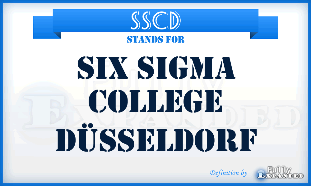 SSCD - Six Sigma College Düsseldorf