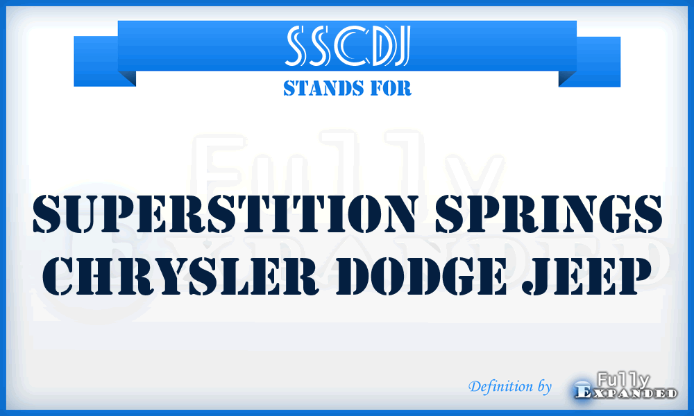 SSCDJ - Superstition Springs Chrysler Dodge Jeep