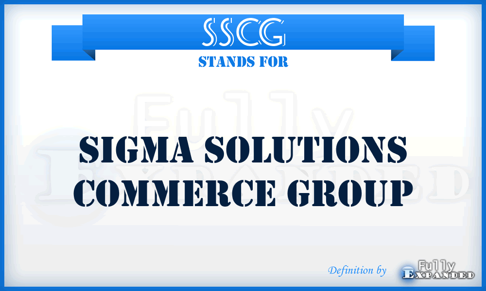 SSCG - Sigma Solutions Commerce Group