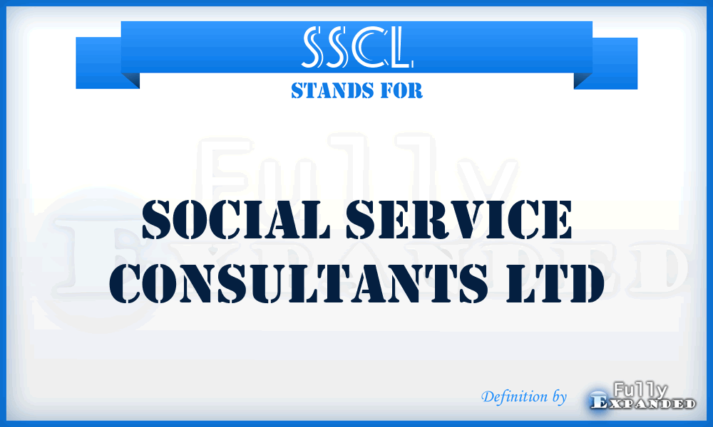 SSCL - Social Service Consultants Ltd