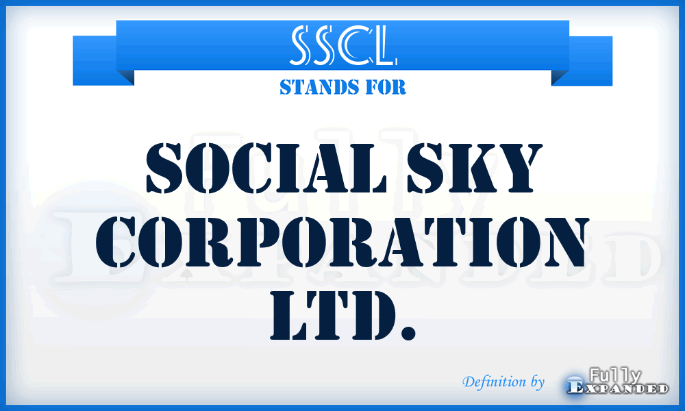 SSCL - Social Sky Corporation Ltd.