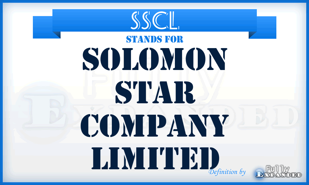 SSCL - Solomon Star Company Limited