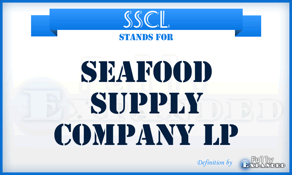 SSCL - Seafood Supply Company Lp