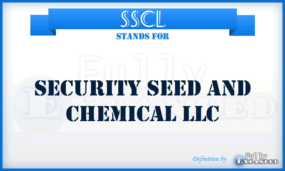 SSCL - Security Seed and Chemical LLC