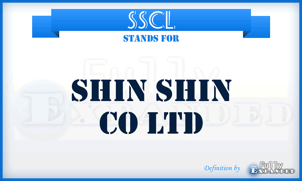SSCL - Shin Shin Co Ltd
