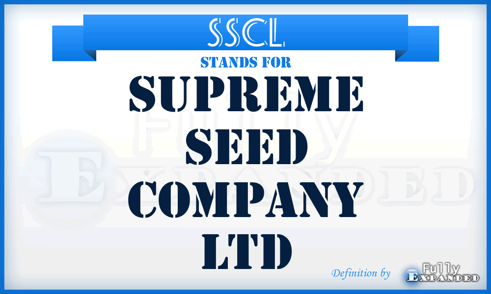 SSCL - Supreme Seed Company Ltd
