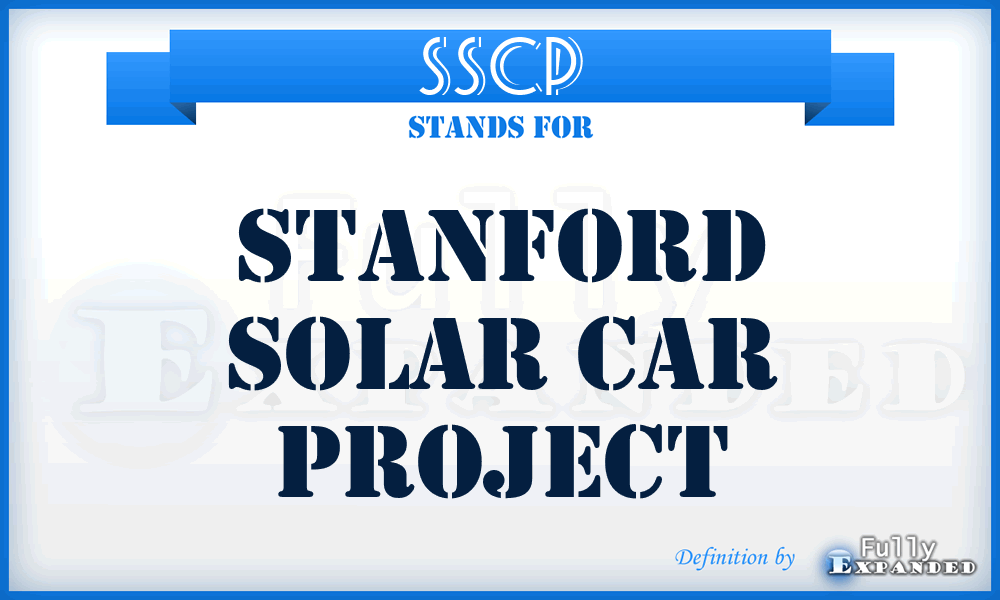 SSCP - Stanford Solar Car Project