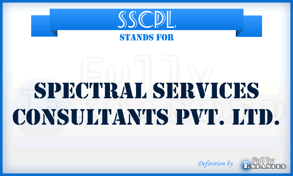 SSCPL - Spectral Services Consultants Pvt. Ltd.
