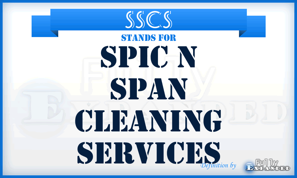 SSCS - Spic n Span Cleaning Services