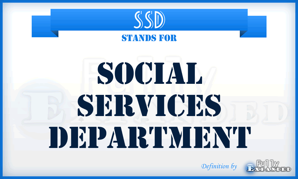 SSD - Social Services Department