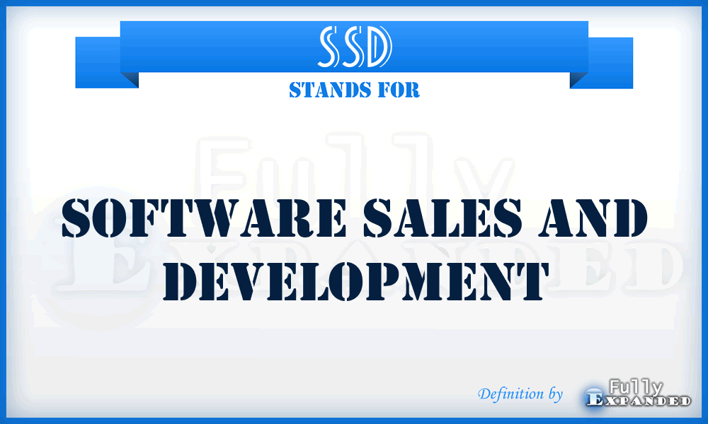 SSD - Software Sales and Development