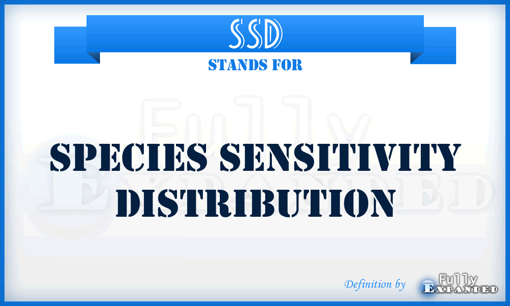 SSD - species sensitivity distribution