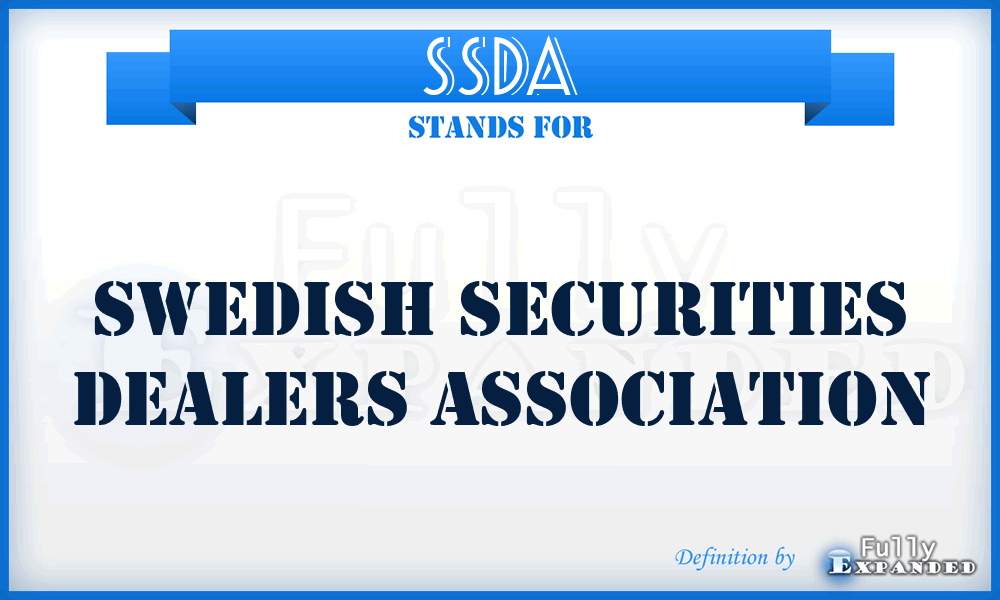 SSDA - Swedish Securities Dealers Association