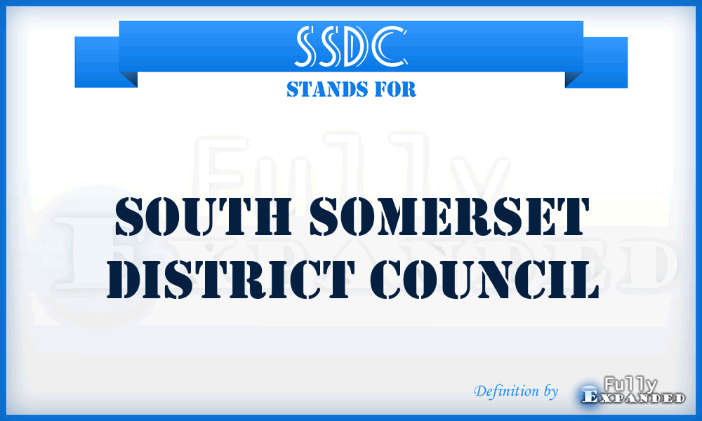 SSDC - South Somerset District Council