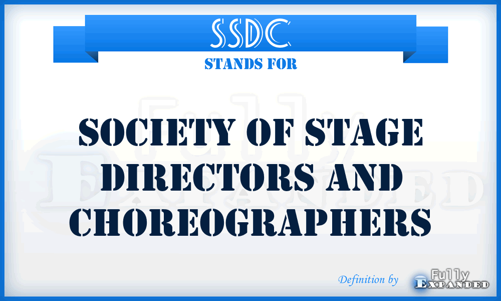 SSDC - Society of Stage Directors and Choreographers