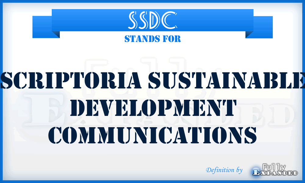 SSDC - Scriptoria Sustainable Development Communications