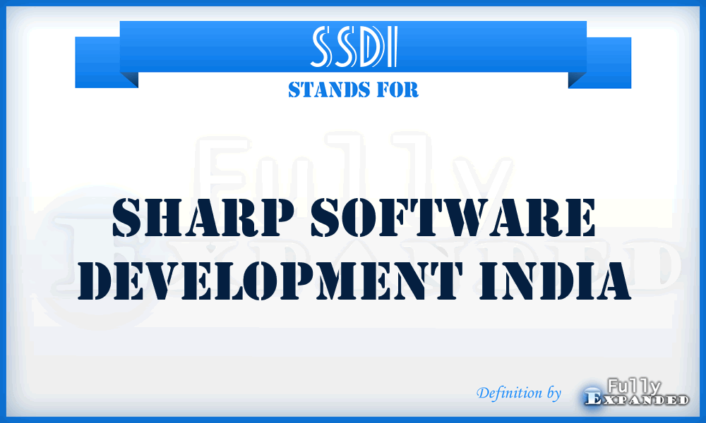 SSDI - Sharp Software Development India