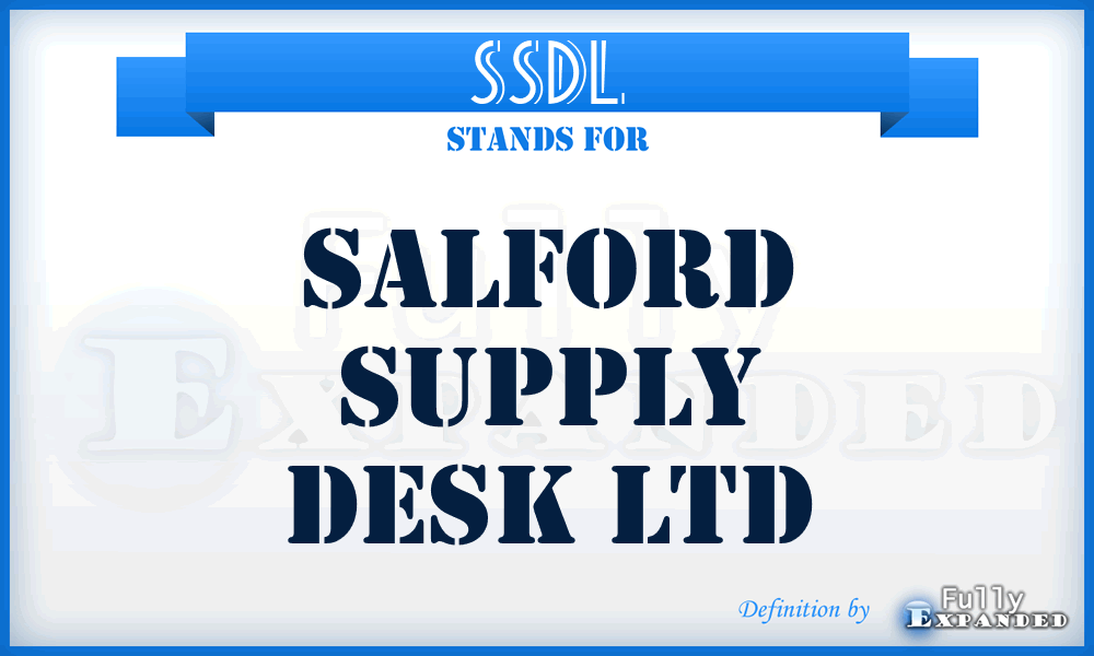 SSDL - Salford Supply Desk Ltd