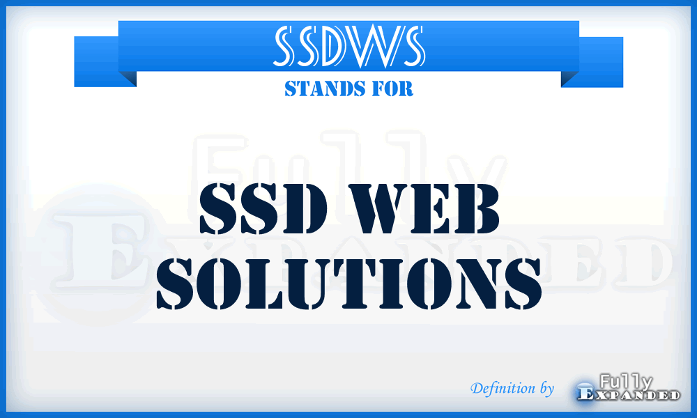SSDWS - SSD Web Solutions