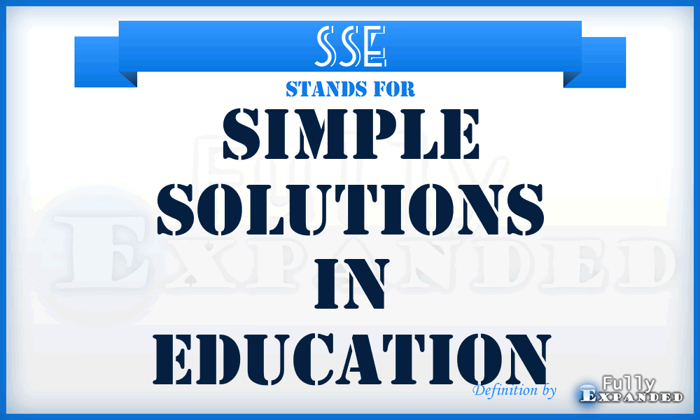 SSE - Simple Solutions in Education