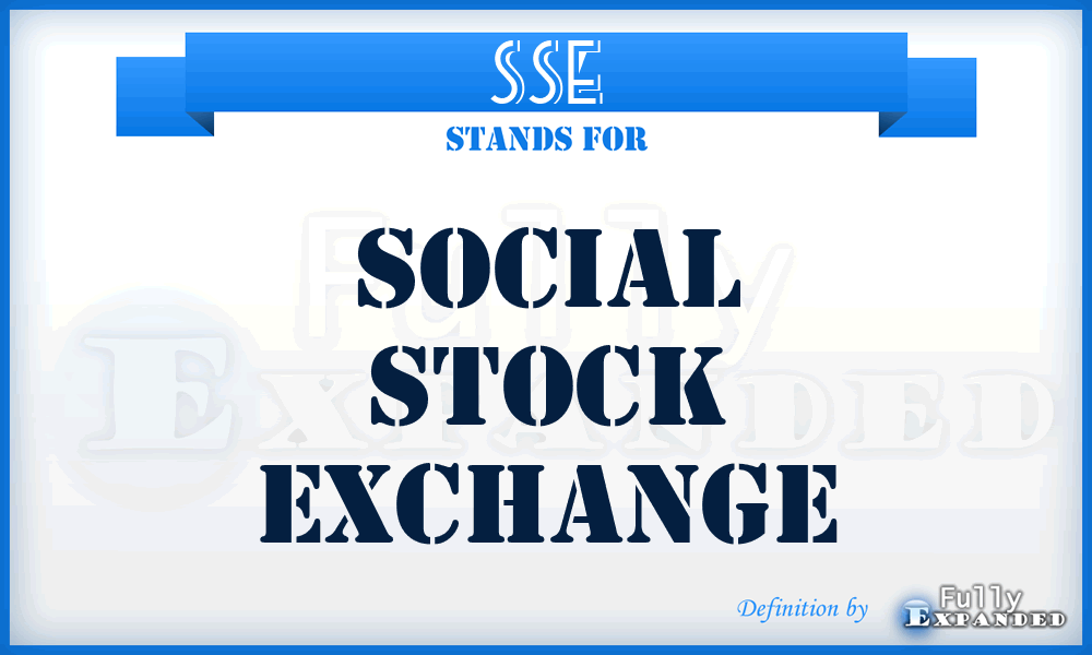 SSE - Social Stock Exchange