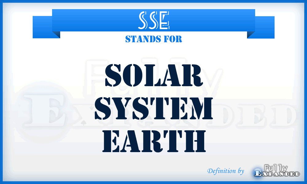 SSE - Solar System Earth