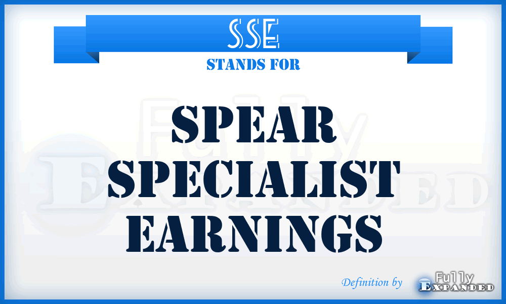 SSE - Spear Specialist Earnings