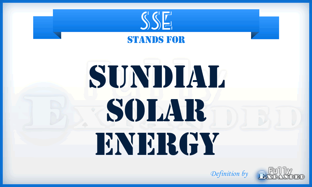 SSE - Sundial Solar Energy