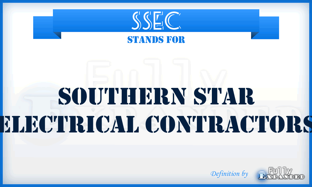 SSEC - Southern Star Electrical Contractors