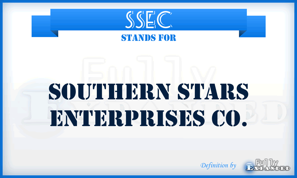 SSEC - Southern Stars Enterprises Co.