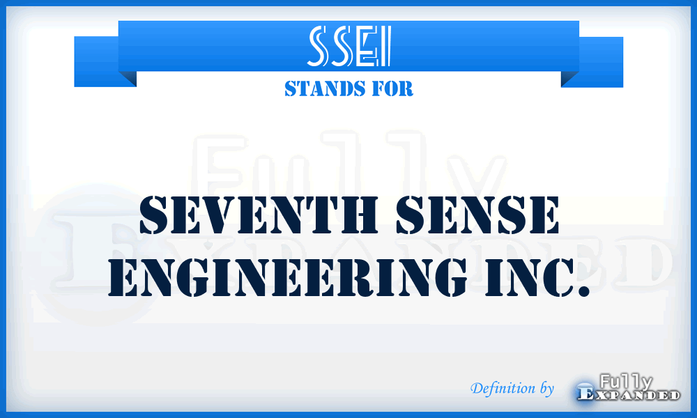 SSEI - Seventh Sense Engineering Inc.
