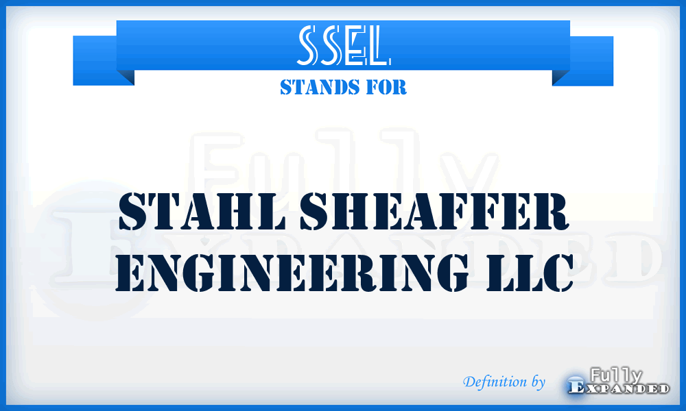 SSEL - Stahl Sheaffer Engineering LLC