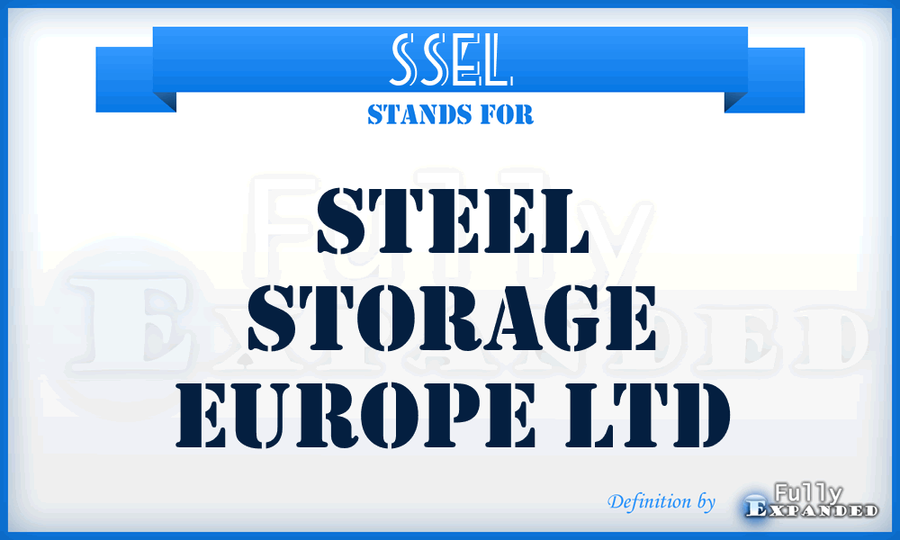 SSEL - Steel Storage Europe Ltd