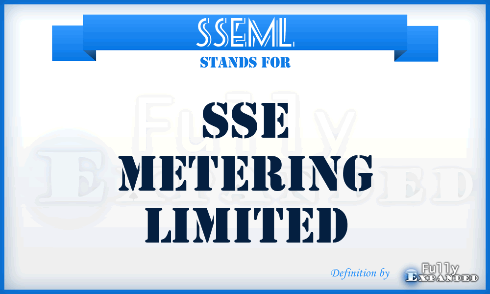 SSEML - SSE Metering Limited