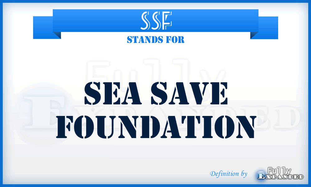 SSF - Sea Save Foundation