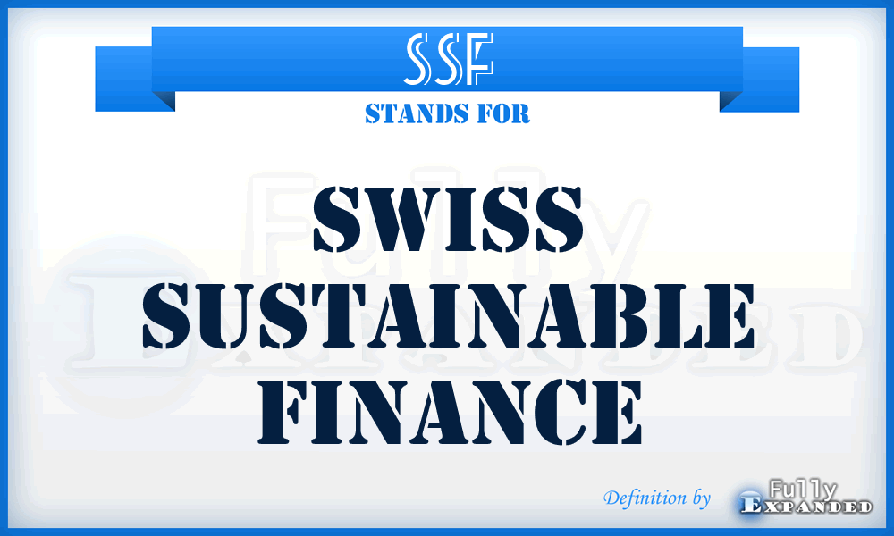 SSF - Swiss Sustainable Finance
